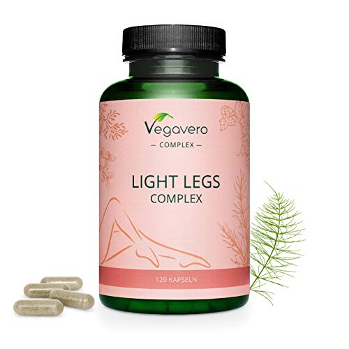 Suplemento Para Circulación y Varices Vegavero® | 100% Vegetal | Tobillos y Piernas Cansadas | Centella Asiática/Gotu Kola + Vid Roja + Rusco + Equisetum Arvense | 120 Cápsulas