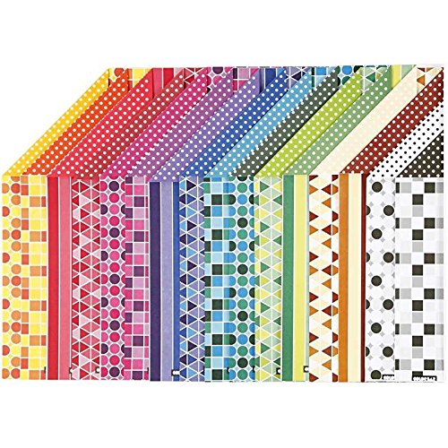 Tarjeta de barra de color, A4, 21 x 30 cm, 250 cm, patrón 16 hojas