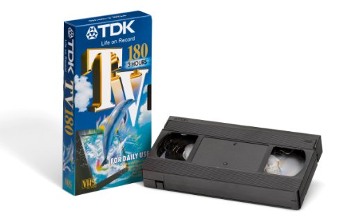 TDK TV 180 VHS cinta de video (5 Pack) Everyday 8PB 192pp