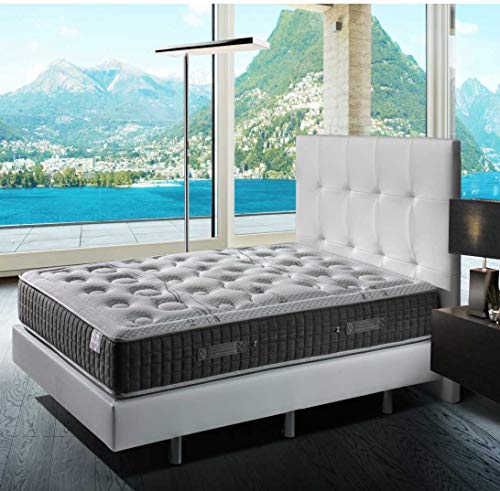 TECNOCOLCHÓN Colchón de Muelles Ensacados | Reversible Verano-Invierno | Viscoelástico | Tecno Spring Visco 90 x 190 cm. y 24 cm. de Altura TECNOCOLCHÓN Colchón de Muelles Ensacados | Reversible Verano-Invierno | Viscoelástico | Tecno Spring Visco 90 x 190 cm. y 24 cm. de Altura