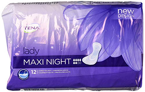 Tena - Discreet Maxi Night - Compresas de noche - 12 compresas