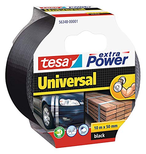 tesa 56348-00001-05 Cinta americana Extra Power UNIVERSAL x negra, 10m:50mm