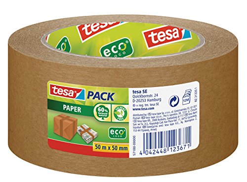 Tesa - Lote de rollos de adhesiva para embalar (50 mm x 50 m, 6 unidades) [producto importado]