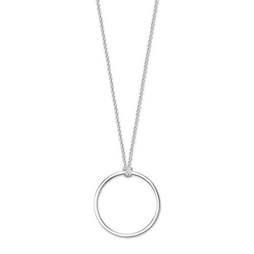 Thomas Sabo - Collar con colgante de Mujer, Plata de Ley 925, 70 cm, Plateado