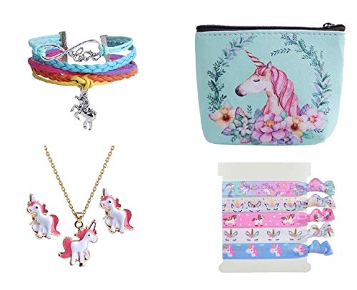 Tigor Unicornio Regalos Niñas Collar/Pulsera/Pendiente/Mini Bolso/Llavero/11 Piezas Tigor Unicornio Regalos Niñas Collar/Pulsera/Pendiente/Mini Bolso/Llavero/11 Piezas