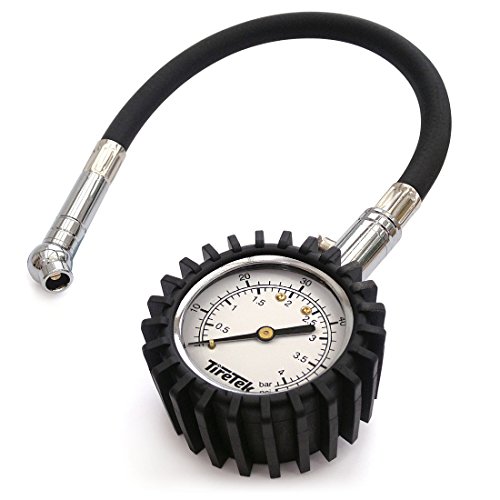 TireTek Flexi-Pro - Manómetro de presión de neumáticos, resistente, para coche y moto, 60 psi