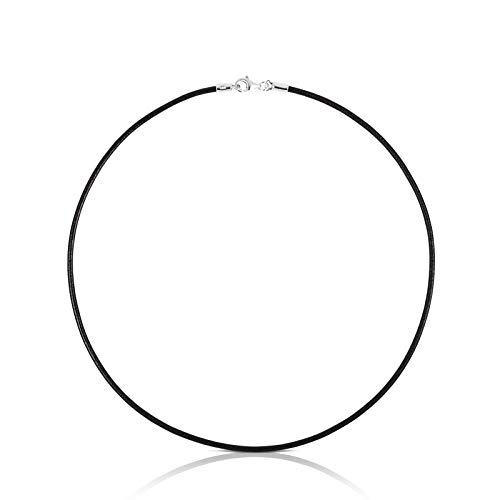TOUS Collar Gargantilla Mujer de cuero con cierre de Plata de Primera Ley - Largo 40 cm TOUS Collar Gargantilla Mujer de cuero con cierre de Plata de Primera Ley - Largo 40 cm