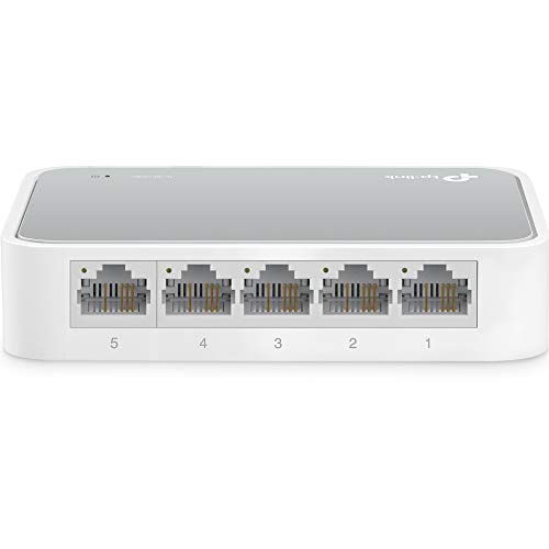 TP-Link TL-SF1005D - Conmutador Fast Ethernet con 5 Puertos (10/100 Mbps, Divisor de Ethernet y Escritorio, Concentrador de ethernet, Plug and Play, Bastante, sin Ventilador, No Gestionado) TP-Link TL-SF1005D - Conmutador Fast Ethernet con 5 Puertos (10/100 Mbps, Divisor de Ethernet y Escritorio, Concentrador de ethernet, Plug and Play, Bastante, sin Ventilador, No Gestionado)