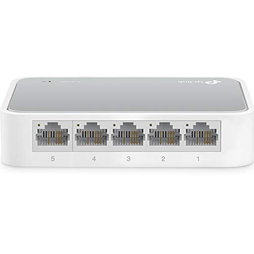 TP-Link TL-SF1005D - Conmutador Fast Ethernet con 5 Puertos (10/100 Mbps, Divisor de Ethernet y Escritorio, Concentrador de ethernet, Plug and Play, Bastante, sin Ventilador, No Gestionado)