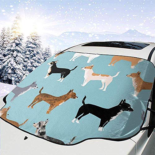 Tridge Chihuahua Abrigos Colores para Perros Merle Negro y Tostado Azul Piebald Perro Lindo Chihuahua Mascotas Perros Tela Cubierta Frontal del Parabrisas del Coche Sombrilla Plegable