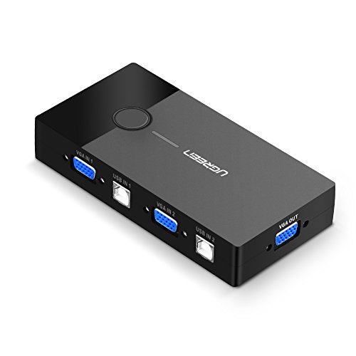 UGREEN VGA Switch 2 Entradas y 1 Salida con USB Hub, Conmutador KVM UBS VGA 1080P para Dos Ordenador o Portátil con Diferentes Sistemas, Raton y Teclado, Monitor, Impresora, Escáner, Webcam y ect. UGREEN VGA Switch 2 Entradas y 1 Salida con USB Hub, Conmutador KVM UBS VGA 1080P para Dos Ordenador o Portátil con Diferentes Sistemas, Raton y Teclado, Monitor, Impresora, Escáner, Webcam y ect.