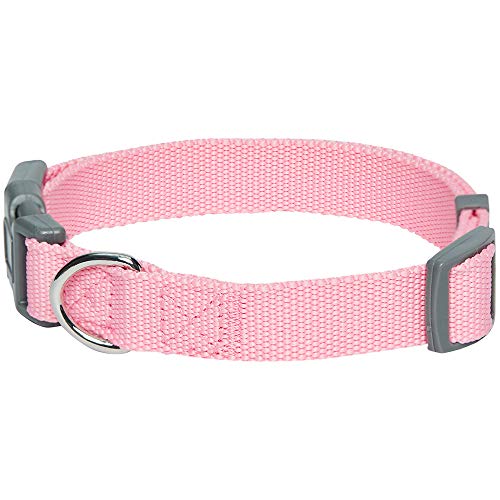 UMI. Essential Classic - Collar para Perros M, Cuello 37-50 cm, Collares Ajustables para Perros (Rosa)