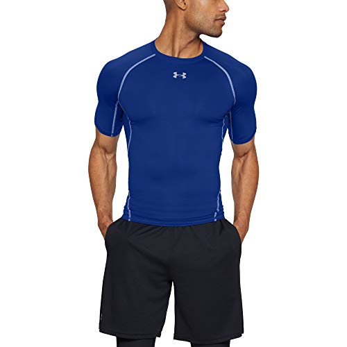 Under Armour UA Heatgear Short Sleeve Camiseta, Hombre, Azul (Royal/Steel 400), XXL Under Armour UA Heatgear Short Sleeve Camiseta, Hombre, Azul (Royal/Steel 400), XXL