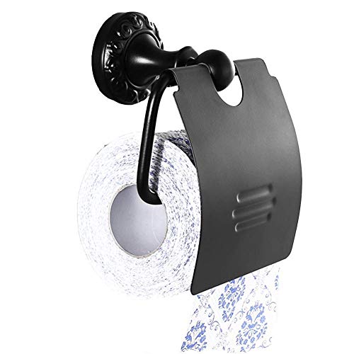 Unknow Estante de baño Organizador de Ducha Conjunto de baño Punzón Combinado Negro montado en la Pared (Color: Porta Toallas de Papel)
