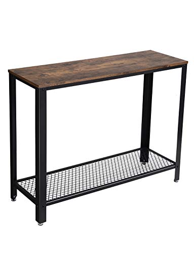 VASAGLE Vintage Mesa de Consola, Mesa de Entrada, Mesa Auxiliar para Salón, Dormitorio, Montaje fácil, Rústica LNT80X VASAGLE Vintage Mesa de Consola, Mesa de Entrada, Mesa Auxiliar para Salón, Dormitorio, Montaje fácil, Rústica LNT80X
