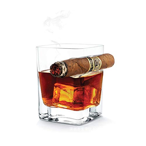 vasos whisky con el sostenedor del cigarro, Pasado de moda copa de brandy, 14 oz 320ml Copa de vino para los amantes del cigarro del cigarro, Regalos de vino