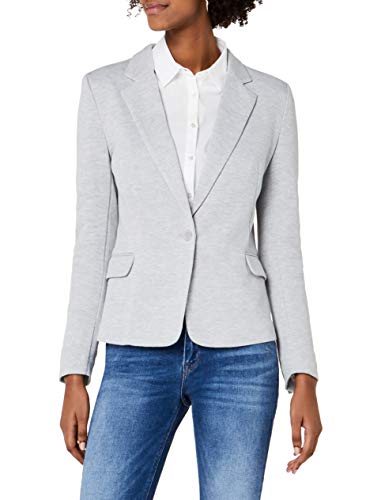 VERO MODA VMJULIA LS BLAZER DNM NOOS, Chaqueta de traje Mujer, Gris (Light Grey Melange), 34