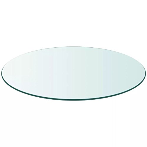 vidaXL Superficie de Mesa Redonda Trasnparente Cristal Templado 900mm Tablero vidaXL Superficie de Mesa Redonda Trasnparente Cristal Templado 900mm Tablero