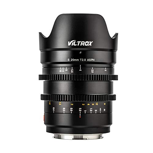 VILTROX 20 mm T2.0 marco completo Prime lente de enfoque manual de cine para cámara Sony E-Mount