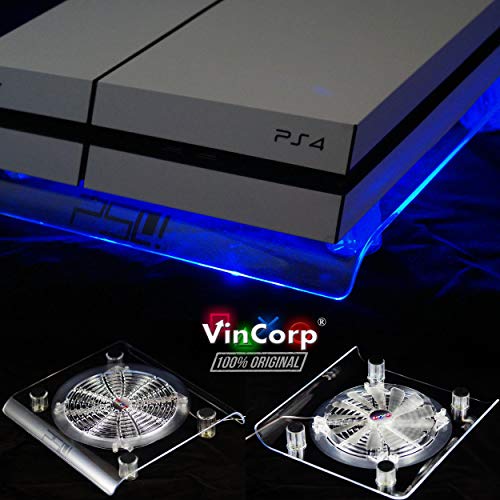 VINCORP El original USB Design Cooler "Blue" LED 19cm Ventilador y Soporte para PS4 Playstation 4 Pro Slim PS3 3 …