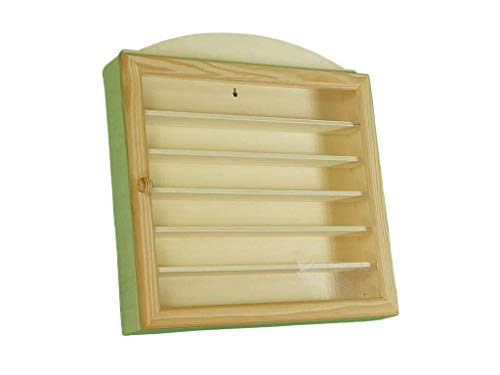 Vitrina colecciones madera. Con 6 baldas. Medidas exteriores (ancho/fondo/alto): 40 * 6,5 * 40 cm. Distancia entre baldas: 4.5 cm útil de fondo y altura. En madera de pino y chopo en crudo. Vitrina colecciones madera. Con 6 baldas. Medidas exteriores (ancho/fondo/alto): 40 * 6,5 * 40 cm. Distancia entre baldas: 4.5 cm útil de fondo y altura. En madera de pino y chopo en crudo.