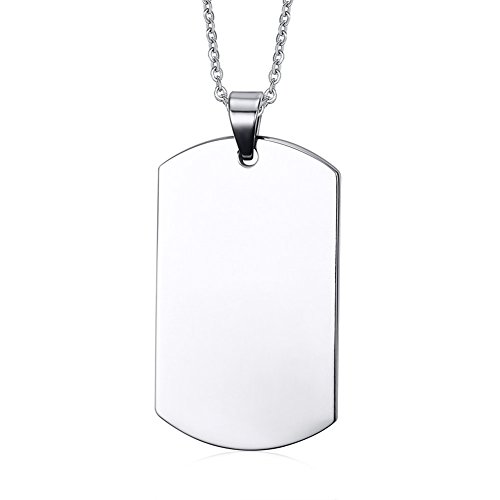 VNOX Nombre de Acero Inoxidable Personalizado Grabado Etiqueta de Perro Collar Colgante de Plata Personalizada para Hombres,Cadena Libre VNOX Nombre de Acero Inoxidable Personalizado Grabado Etiqueta de Perro Collar Colgante de Plata Personalizada para Hombres,Cadena Libre