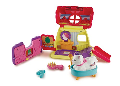 VTech, Bolso de Juguete Interactivo con Gato, Convertible en Centro de Belleza con Accesorios para cuidar a tu Mascota, Multicolor (3480-504422)