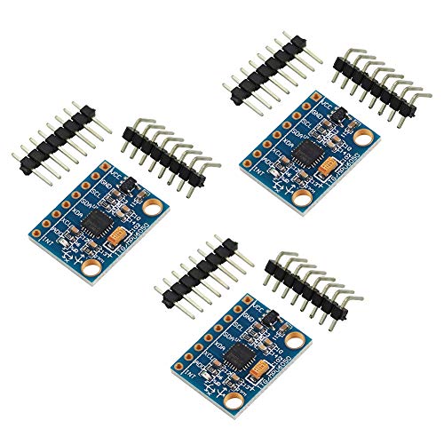 WayinTop 3 Piezas GY-521 MPU-6050 3 Ejes Giroscopio y 3 Ejes Acelerómetro Sensor Módulo 16 bits AD Convertidor de Datos Salida IIC I2C para Arduino