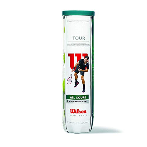 Wilson Tour All Court Pelotas de tenis, tubo con 3 pelotas, para todas las superficies, amarillo Wilson Tour All Court Pelotas de tenis, tubo con 3 pelotas, para todas las superficies, amarillo