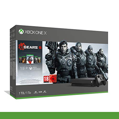 Xbox One X - Bundle Gears of War 5 - Inclusi Gears of War 2, 3, 4 + 14 Days Live Gold + 1m Gamepass [Importación italiana]