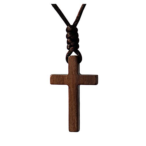 Xianli Wang Collar Colgante de Cruz de Madera de Nogal para Hombres Mujeres Niños Niño Niña Collar Arbolado Xianli Wang Collar Colgante de Cruz de Madera de Nogal para Hombres Mujeres Niños Niño Niña Collar Arbolado