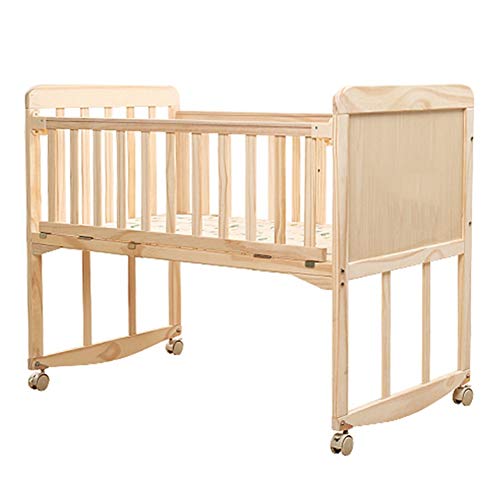 XJJUN-Cunas Adosadas ,Mobile Universal Wheel Marrón Mat Super High Multifunción Costura Cama Madera Maciza, 3 Tipos, 2 Tamaños (Color : A, Size : 94X55X74CM) XJJUN-Cunas Adosadas ,Mobile Universal Wheel Marrón Mat Super High Multifunción Costura Cama Madera Maciza, 3 Tipos, 2 Tamaños (Color : A, Size : 94X55X74CM)