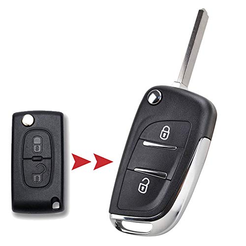 XUKEY CE0536-2 Botones Car Remote Key Shell para 308 207 307 3008 807 Expert Partner para C2 C3 C4 Picasso