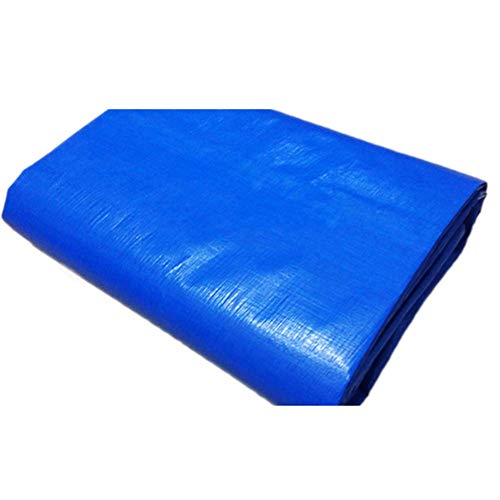YXB Sombra Velas Tela de Sombra Protector Solar Cortavientos Azul PE Plástico Fabricado Protector Solar Lona Ángulo de Envoltura de Cuatro Lados, Ojal galvanizado FENGMING (Color: Azul, Tamaño: