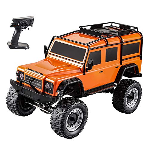 Z-XLIN RC eléctrico Vehículo de todo terreno Land Rover Defender modelo de coche de juguete educativo for el cabrito Adultos-Verde Naranja, ilimitado Escalada de control remoto del vehículo del coche