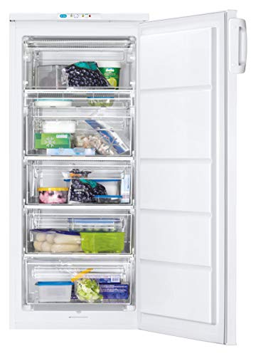 Zanussi ZFU19400WA Congelador Vertical, Capacidad 190 Litros, Electrónico, Puerta Arqueada y Reversible, Alarma Acústica y Luminosa, Blanco, Clase A+ Zanussi ZFU19400WA Congelador Vertical, Capacidad 190 Litros, Electrónico, Puerta Arqueada y Reversible, Alarma Acústica y Luminosa, Blanco, Clase A+