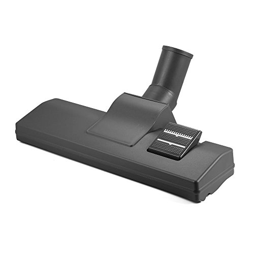 ZXX Cepillo para Aspirador de diámetro de 32 mm, Boquilla enroscable con cerdas de Verdadero Pelo de Caballo para Suelo de parquet, Color Negro