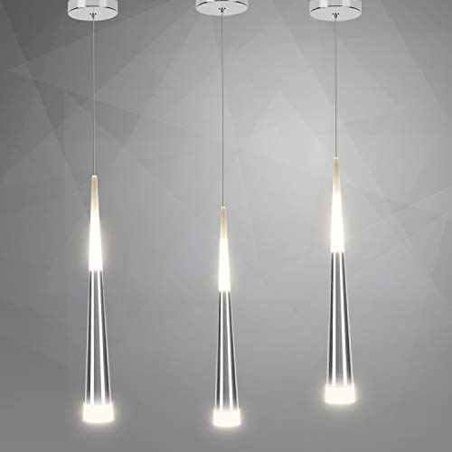 3 piezas Lámpara colgante Led Lámpara de techo con estilo cono 7W Estilo moderno lampara, perfecta para sala de estar, restaurante Decoración e iluminación 3 piezas Lámpara colgante Led Lámpara de techo con estilo cono 7W Estilo moderno lampara, perfecta para sala de estar, restaurante Decoración e iluminación