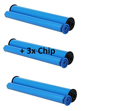 3 x compatibles Fax rollo de película de tinta para Philips Magic 5 Mevalon-Produkte de PFA 351