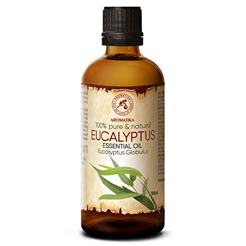 Aceite Esencial Eucalipto 100ml - Eucalyptus Globulus - 100% Puro & Natural - usar para Buen humor - Relax - Mejor para la Belleza - Aromaterapia - Masaje - SPA - Baño - Sauna Aceite Esencial Eucalipto 100ml - Eucalyptus Globulus - 100% Puro & Natural - usar para Buen humor - Relax - Mejor para la Belleza - Aromaterapia - Masaje - SPA - Baño - Sauna