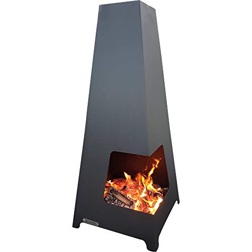 acerto 20095 FEWUR estufa de jardín estufa de terraza para el jardín 50x50x115 cm * leña y carbón * metal * salida de humos | chimenea para exterior | estufa de leña piramidal alta acerto 20095 FEWUR estufa de jardín estufa de terraza para el jardín 50x50x115 cm * leña y carbón * metal * salida de humos | chimenea para exterior | estufa de leña piramidal alta