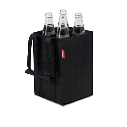 achilles Bolsa de 4 Botellas, Bolsa para 4 Botellas de 1,5 litros, Estuche con Paredes divisorias, portabotellas en Negro, 17 cm x 17 cm x 27 cm