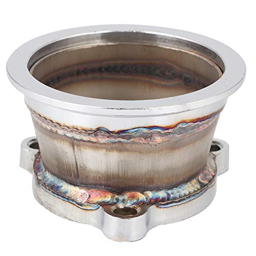 Adaptador turbo de bajante, adaptador de bajante turbo de acero inoxidable Brida T3 a adaptador de banda en V de 3 pulgadas Se adapta a GT2560R Adaptador turbo de bajante, adaptador de bajante turbo de acero inoxidable Brida T3 a adaptador de banda en V de 3 pulgadas Se adapta a GT2560R