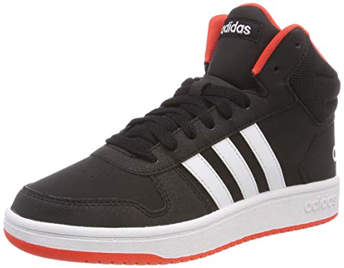 Adidas Hoops Mid 2.0 K, Zapatillas Altas Unisex Niños, Negro (Core Black/Footwear White/Hi/Res Red 0), 38 EU