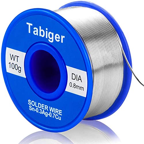 Alambre de soldadura sin plomo,0.8mm Hilo de estaño para soldar Con núcleo de colofonia cable(100g 97Sn 2Colofonia 0,3Ag 0,7Cu) Alambre de soldadura sin plomo,0.8mm Hilo de estaño para soldar Con núcleo de colofonia cable(100g 97Sn 2Colofonia 0,3Ag 0,7Cu)
