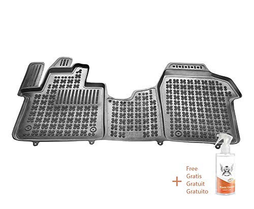 Alfombrillas de Goma Compatible con Toyota PROACE II - Delanteras (Desde 2016) + Limpiador de Plasticos (Regalo)