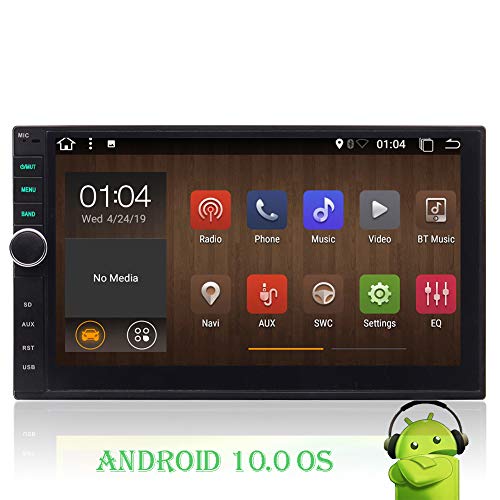 Android 10.0 Quad Core 2GB RAM + 32GB ROM 7 "Pantalla táctil capacitiva Estéreo en el tablero Navegación GPS Doble 2 Din Autoradio Soporte WIFI 4G Enlace espejo Bluetooth FM / AM RDS Radio OBD2 DAB+