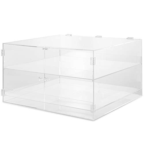 Anhon Vitrina Expositora Acrilico Vitrina de Acrílico Transparente 53.8 x 45 x 30cm con 2 Estantes Anhon Vitrina Expositora Acrilico Vitrina de Acrílico Transparente 53.8 x 45 x 30cm con 2 Estantes