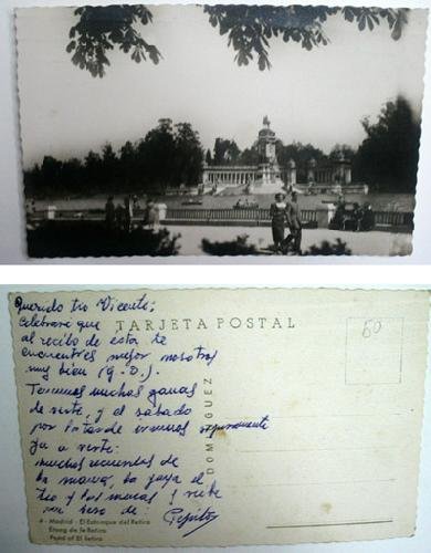 Antigua postal fotogrÃ¡fica. Old photo post card - MADRID - El Estanque del Retiro