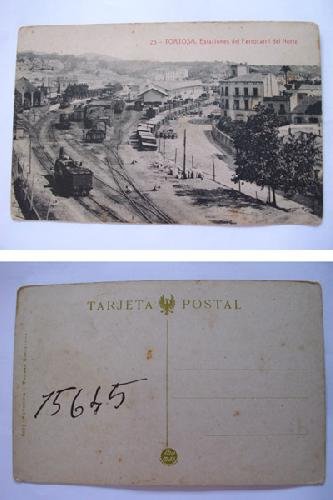 Antigua Postal - Old Postcard : Estaciones del Ferrocarril del Norte - TORTOSA